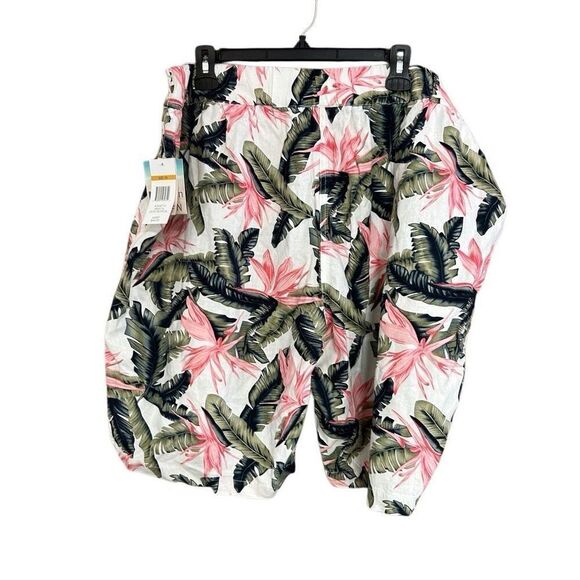 Per Se Linen Tropical Floral Shorts NWT 3X - Picture 4 of 6